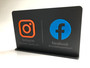 Black Twin Business Social Media Plaque (Acrylic) -  Personalisable
