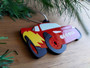 Multilayered Christmas Ornament/Bag Tag (Acrylic) - Race Car - Personalisable