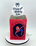Cake Topper (Acrylic) - Happy Birthday Spider-Themed - Double Layered