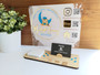 Logo Display Social Media & Square Reader Holder Stand (Wood & Acrylic) -  Personalisable