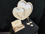 Wedding Guest Book Alternative (Wood & Acrylic) - Double Hearts