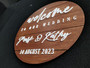 welcome to our wedding sign with rustic style