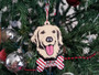 Multilayered Christmas Pet Ornament (Acrylic) - Golden Lab - Personalisable