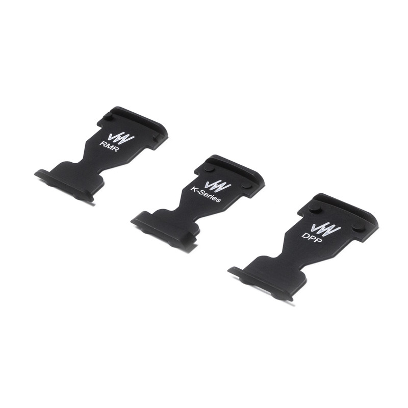 All three JagerWerks optic spacers for Gen 6 Glocks