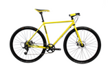 DO.GG Matte Yellow - 9 Speed Disc Brake Commuter Bike - Geared Urban Bike