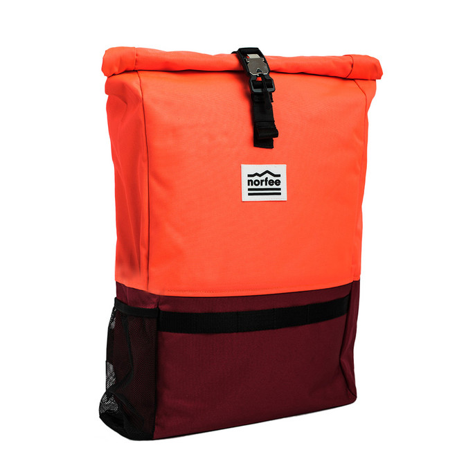 Norfee Industries HAZ Roll Top Backpack  (Orange/Burgundy)