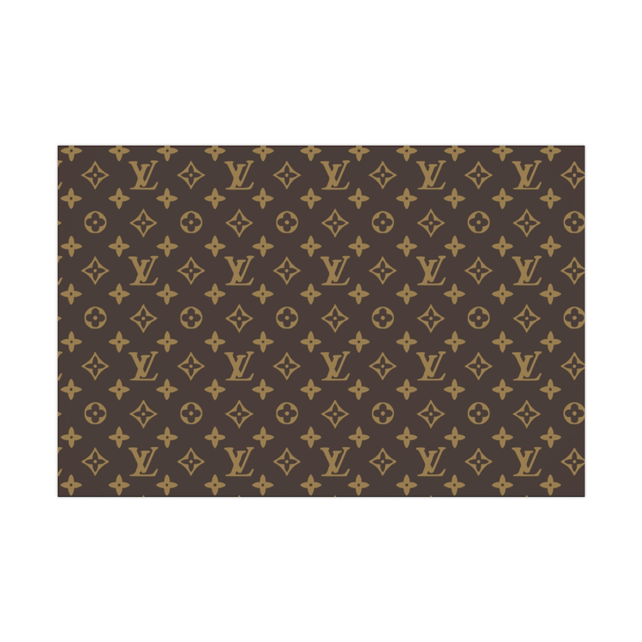 Brown Louis Vuitton Patterned Icing Sheet