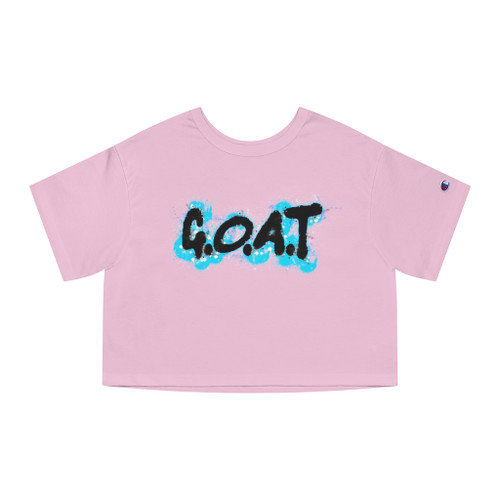 #BlackNBlue on PINK G.O.A.T Champion Women's Classic Cropped Tee