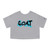 #BlackNBlue on Cool Greys G.O.A.T Champion Women's Classic Cropped Tee