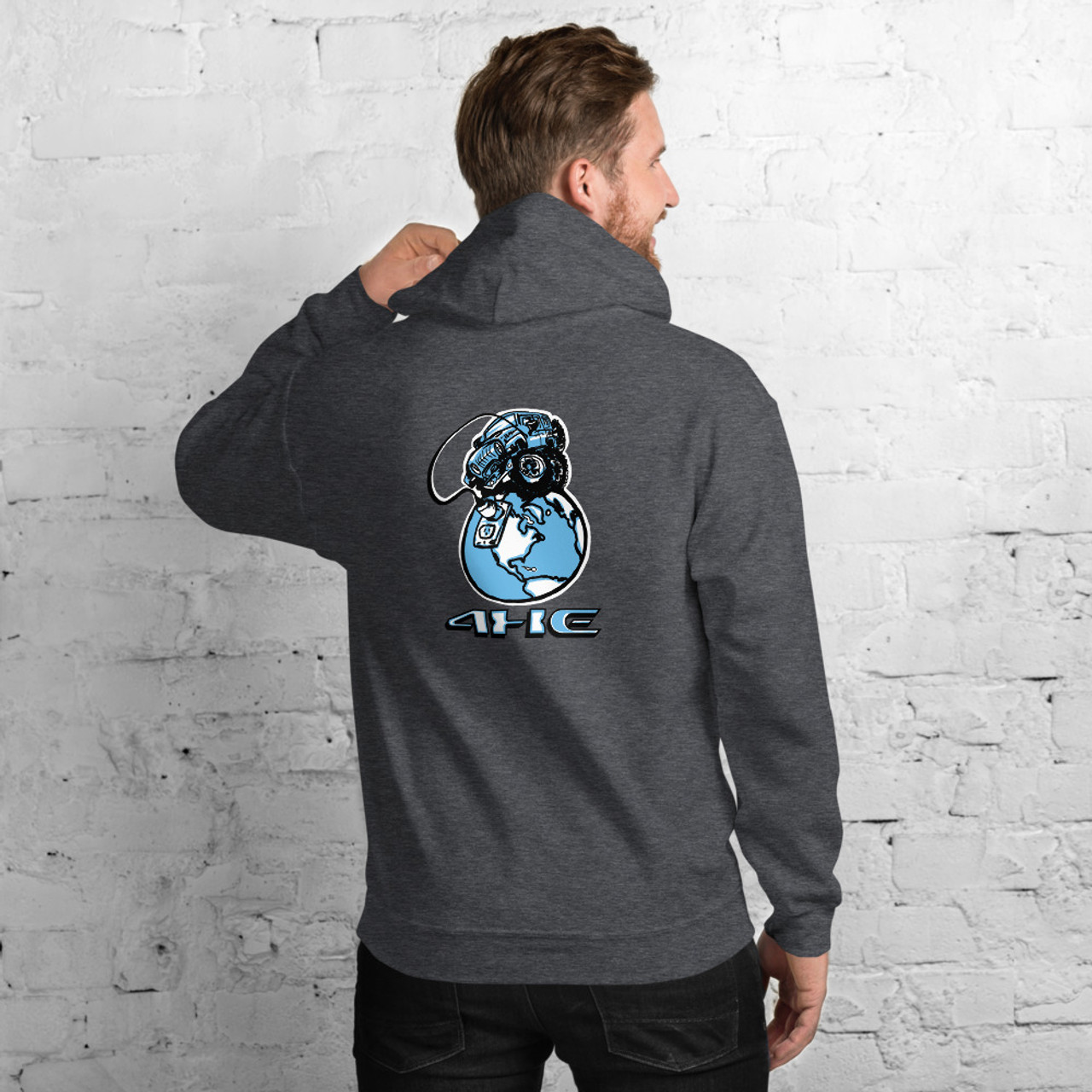 4xe Back Unisex Hoodie - Jeep Doodles