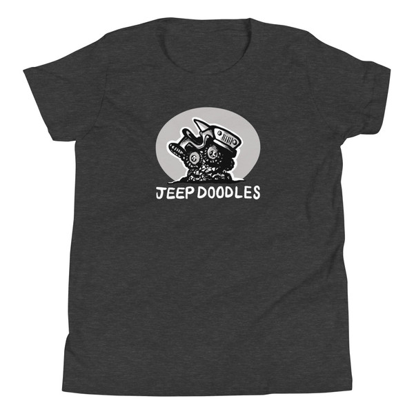 Jeep Doodles gray Youth Short Sleeve T-Shirt