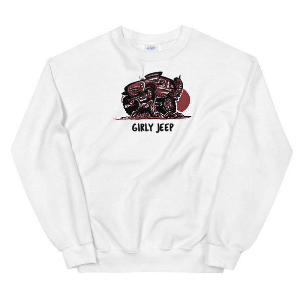 White Girly Jeep Unisex Sweatshirt