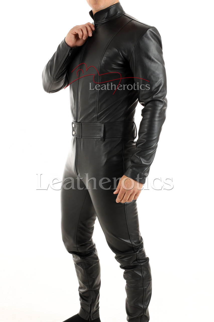Buy Mens One Piece Leather Suit Custom Made | Leatherotics US