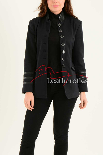 Ladies Black Cotton Jacket LBC 2 Ladies Black Cotton Jacket LBC 2