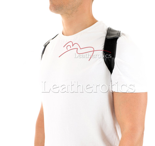 Men's Leather Posture Support - front