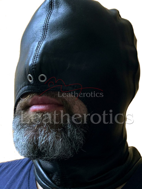 leather sex mask, Open Mouth leather hood for sex leather sex mask, Open Mouth leather hood for sex