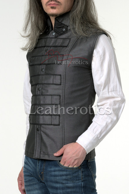 Steampunk Military Waistcoat Grey 1 Steampunk Military Waistcoat Grey 1