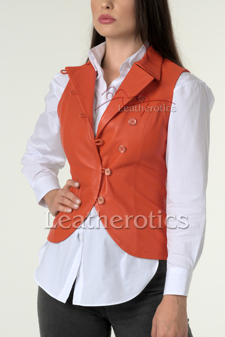 Waistcoat Rose Gold Leather 1 Waistcoat Rose Gold Leather 1