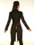 Ladies black Victorian tailcoat with swallow tails, back view