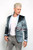 Deluxe Blue Velvet Mens Blazer -front