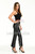 Flared leather trousers - side