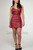 Red Leather Mini Dress - front