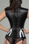 Black Leather Corset Top - back