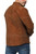 Brown suede western leather shirt – back view on model