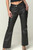 Bootleg Leather Jeans Trousers Flared