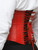 Red Leather corset back lacing for posture and Back support