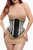 leather corset black and white