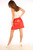 Red Leather Skirt - back