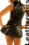 Sexy Black Leather Sleeveless Mini Dress Top MD78 image 2