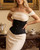 Black cotton underbust on model