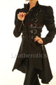 Black Cotton Ladies Steampunk Top Jacket