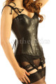 Leather Corset Belt with Shoulder Straps