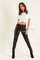 Real Leather Skin tight leggings 2