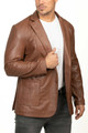 Made to Measure Mens leather Blazer, Bespoke service for Custom made Clothing