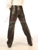 real leather men's dress trousers back