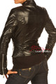 Vegetable Tanned Ladies Leather Jacket Soft Cotton Lined Style/J back