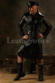 Leather Steampunk Military Coat