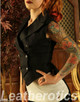 Ladies Tailcoat Gothic Vintage Costume Victorian Flock side view