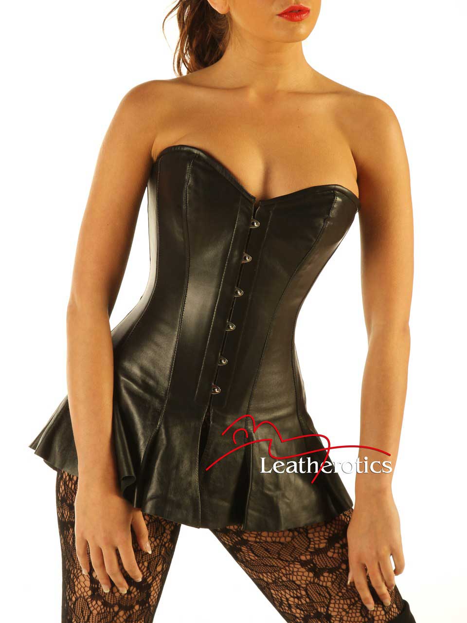 Buy Bespoke Leather Skirted Corset Leatherotics US