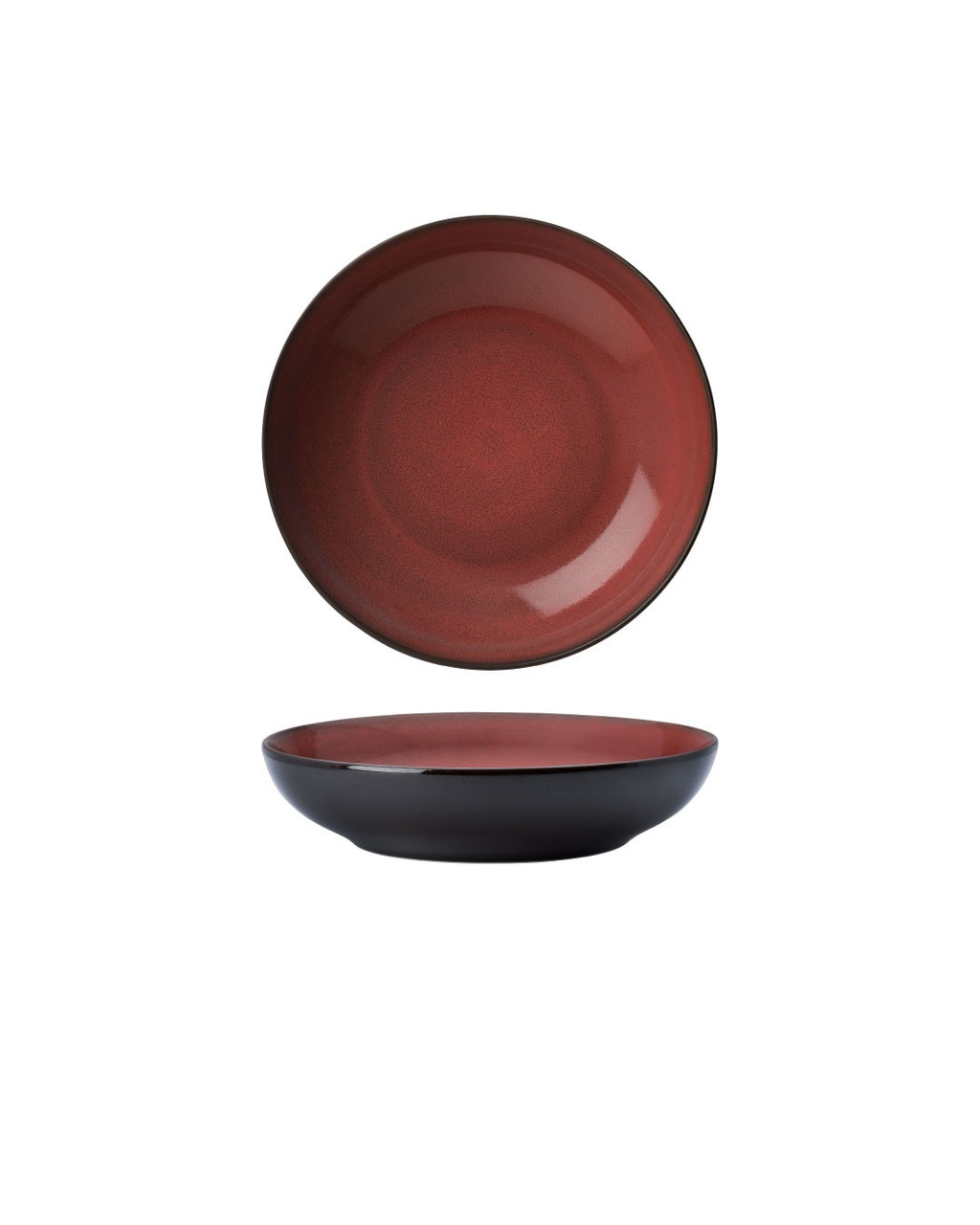 Shallow Serving Dish for Persons/Small Shallow Salad Plate 430 ml  Rustic Crimson