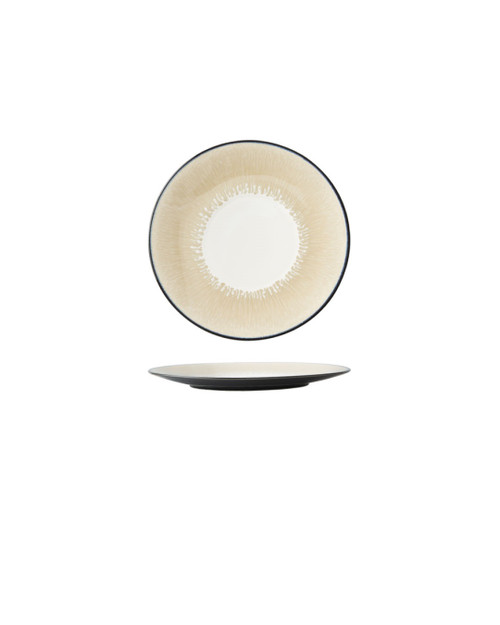 Bloom Limestone Round Bread Bun/ Pastry/ Cocktail Plate 6.25 in.