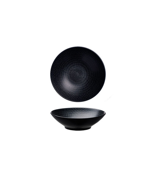 Urban Black Small Salad Dish/ Side Dish for 1 Person 5.5 in.