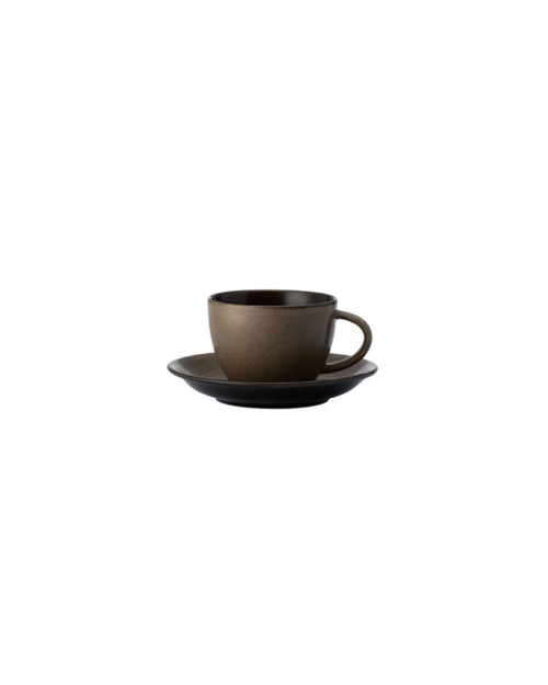 Rustic Chestnut Espresso Cup 88 ml and Saucer 4.25 in.