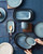 Knit Denim Serving Bowl for 3 to 4 Persons/ Large Ramen/ Noodle Bowl 7.25 in.