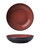 Rustic Crimson Round Shallow Serving Dish for 5 to 8 Persons 10.25 in.