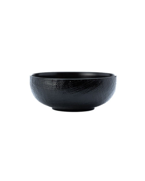 Knit Black Serving Bowl for 3 to 4 Persons/ Large Ramen/ Noodle Bowl 7.25 in.